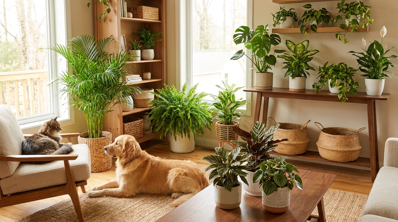 Imagen destacada de Plantas Tóxicas para Perros y Gatos: Lista y Qué Hacer